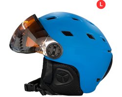 Skihelm - Met Vizier - Ski Gadgets - Dames - Heren - Wintersport - Ski - Snowboarden - Blauw - Maat L