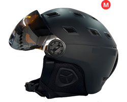 Skihelm - Met Vizier - Ski Gadgets - Dames - Heren - Wintersport - Ski - Snowboarden - Zwart - Maat M