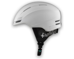 Skihelm - Ski helm met Bluetooth - Skihelm Heren - Skihelm Dames - Muziek luisteren en handsfree bellen - 10 uur accu - Wit - Maat M - CRNK SKADI ALPHA