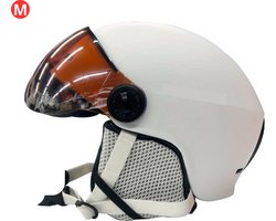Xerolax Skihelm - Met Vizier - Ski Gadgets - Dames - Heren - Wintersport - Ski - Wit - Maat M