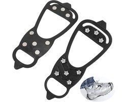 1 paar - Anti Slip Sneeuwzolen - Schoenmaat 41-46 - Schoenovertrekken - Antislipzolen - Grip Schoenspikes - Sneeuwijzers - Antislip Schoenspikes - Sneeuwijzers - Veilig Lopen Op Sneeuw En Ijs - Voor Ijsschoenen En SkiëN - Zwart