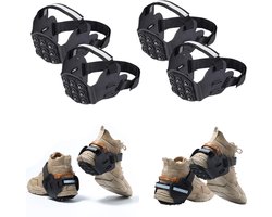 2 paar 41~44 Schoenovertrekken IJsstijgijzers – Sneeuwijzers - antislip sneeuwgrip, 9 nagels outdoor stijgijzers, interactief, robuust, veilig, lichtgewicht, gemakkelijk te dragen, beste winterschoenaccessoire, responsief voor de|Cyslmuk®
