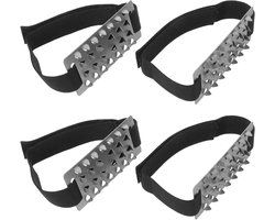 2 paar - Stijgijzers - Anti Slip Sneeuwzolen - Sneeuwijzers - 26-tands antislip spikes - Schoenijzers - Antislipzooltjes - Sneeuwijzers - Outdoorlaarzen - wintersport - winterveiligheid - unisex - voor wandelen, buitenklimmen - zwart