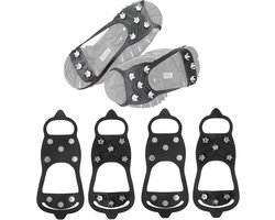 2 paar Stijgijzers Voor Bergschoenen - Voor schoenmaat 41-46 - Stijgijzers - Sneeuwijzers - Anti Slip Sneeuwzolen - Schoenovertrekken - Wintergrip - Schoen Spikes - Crampons - Voor Dames Of Heren - 8 Spikes - Voor wandelen, vissen, klimmen en hiken