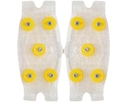 3-delige schoengrip met stalen spikes, ijsschoen spikes, antislip ijsgrip - transparant