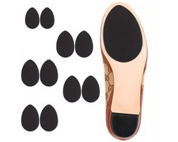 5-Paar Antislipzoolstickers - Antislip inlegzolen - Antislip inlegzolen voor hoge hakken - Rubberen antislipzoolstickers - Zelfklevende zoolbeschermers - Geschikt voor hoge hakken, casual schoenen, sneakers en leren schoenen - Zwart