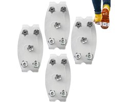 Anti-slip Ijsgrijpen - 2 paar - tijgijzers Voor Bergschoenen - Snow grips over schoenen - Anti Slip Sneeuwzolen - Grip Schoenspikes - Veilig lopen op Sneeuw en IJs - Crampons - Stijgijzers - Antislip stijgijzers met 5 tanden - Schoenmaat 35-43