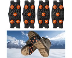 Anti-slip Schoenspijkers – 2 Paar Siliconen Sneeuwklauwen voor Bergschoenen, Winterwandelen & Buitenvissen