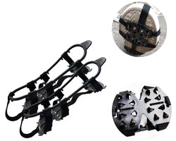 Anti Slip Sneeuwzolen - 1 Paar - Met 24 Spikes voor Schoenen - Winter Schoenspijkers - Schoenmaat 40-45 - Antislipzooltjes - Wandel, Vis- en Trekuitrusting - Geschikt voor wandelen op sneeuw en ijs