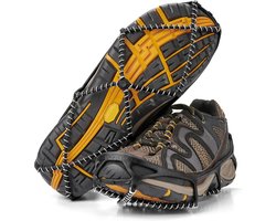 Antislip IJsgrips voor Schoenen - Rubberen Sneeuwkettingen met Stalen Spoelen voor Veilige Wandelingen