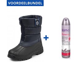 Gevavi Boots - CW11 Sneeuwlaarzen - Snowboots voor Kinderen - Blauw - Maat 35 + Bama Waterafstotende Schoenspray
