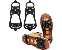 IJs- en sneeuwgrips - met 8 noppen - Anti Slip Sneeuwzolen - Maat M (35-40) - Wintersporten en skiën - Antislip Spikes Geschikt Voor onder schoenen - Snowsteps - Crampons