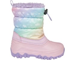 Playshoes - Snowboots - Pastel - Regenboog - Hartjes - Roze - Maat 32/33