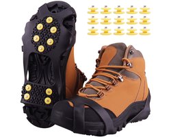 Schoenspikes - Winter - IJsvast met Stalen Puntlagen - 15 stuks - Voor Schoenen Maat 36-40 - Zwart