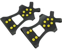 Schreuders Sport Anti Slip Zool Spikes Snow Steps spikes voor ijs zwart