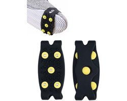 Sneeuwijzers Anti - Snowsteps - Antislipzooltjes - 1 - Paar Ijspikes, 10 Tanden Sneeuwsspikes, Antislipzooltjes voor schoenen/laarsen, Geschikt voor glad ijs