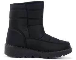 Sneeuwlaarzen - Snowboots - Winterlaarzen - Waterdichte sneeuwlaarzen - Snowboots Dames - Warme sneeuwlaarzen met fleece voering - Sneeuwlaarzen voor buiten - Antislipzool - Winter Sneeuwlaars Dames - Zwart - Maat 37