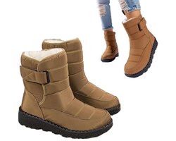 Sneeuwlaarzen - Waterdichte en antislip voering - Warme winterlaarzen - Fluweelvoering - Geschikt voor koud weer en buitenactiviteiten - Geschikt voor ijzige en besneeuwde ondergronden - Winterlaarzen met dikke zool en gespen - Maat 40