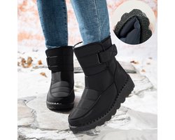 Sneeuwlaarzen -Winter Sneeuwlaars Dames - Waterdichte Sneeuwlaarzen - Winter Voerd Warme -Zwart - Maat 37