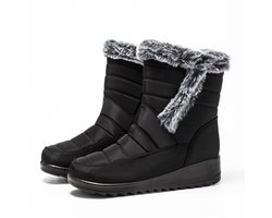 Snowboots dames - Winterlaarzen voor dames - Waterdicht bovenwerk - Antislipzool - Verdikte voering van puur katoen - Beschermt effectief tegen vocht en kou in de winter - maat 43