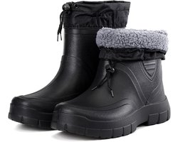Snowboots - Mannen Winter Laarzen - EVA Waterdicht Materiaal - 39-46 EU Maat - Anti-Slip Zool - 22 cm Hoogte - Zwart - Met Bontvoering - Voor Outdoor Werk - 0.55 kg Lichtgewicht - 44