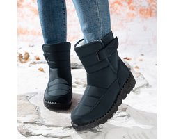 Snowboots - Sneeuwlaarzen -Winter Sneeuwlaars Dames - Waterdichte Sneeuwlaarzen - Winter Voert Warme -Donkerblauw - Maat 38